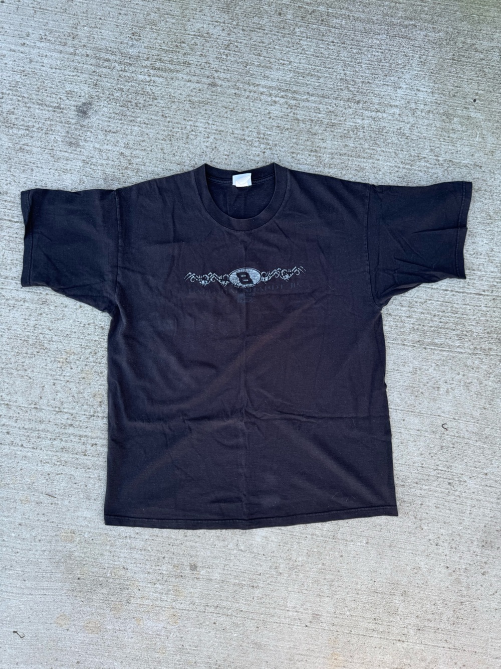 Vintage Dale Earnhardt Jr Faded Black Silver Number 8 NASCAR Shirt Size XL